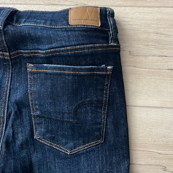 American Eagle Darker Wash Size 6 Next Level Stretch Hi-Rise Jegging X-Long - Picture 9 of 9